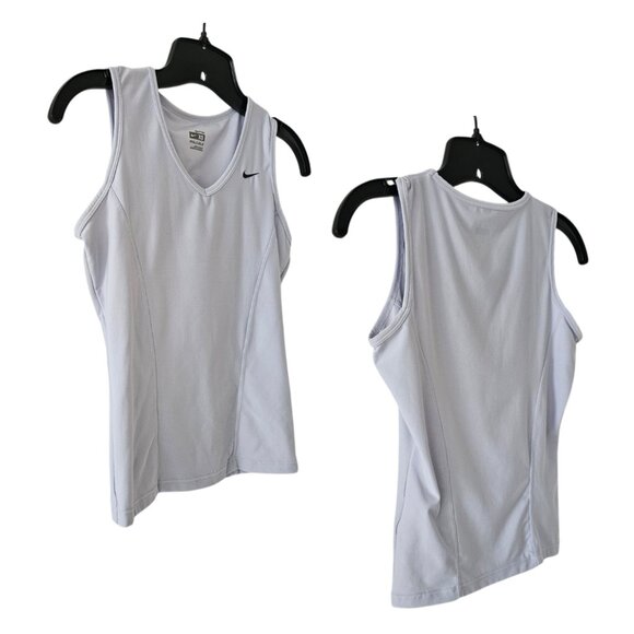 Nike Women's Dri-Fit V-Neck Sleeveless Tank Top | EUC | XS | Light Blue - Picture 2 of 11